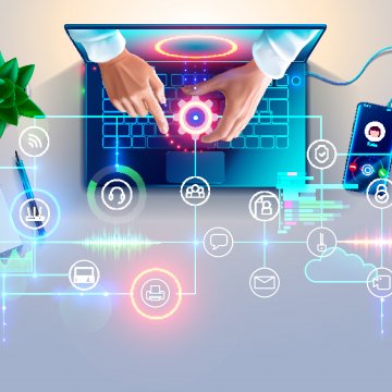 Laptop with digital connections